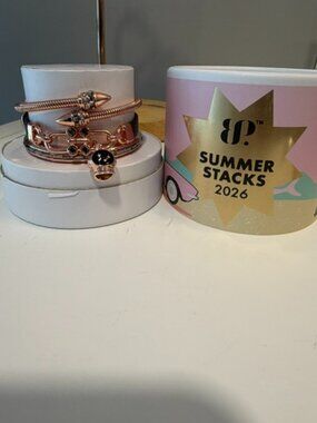 Bomb Party Summer Stacks 2026 "Cosmic Commander" Bracelet Stack - Rose Gold (NIB